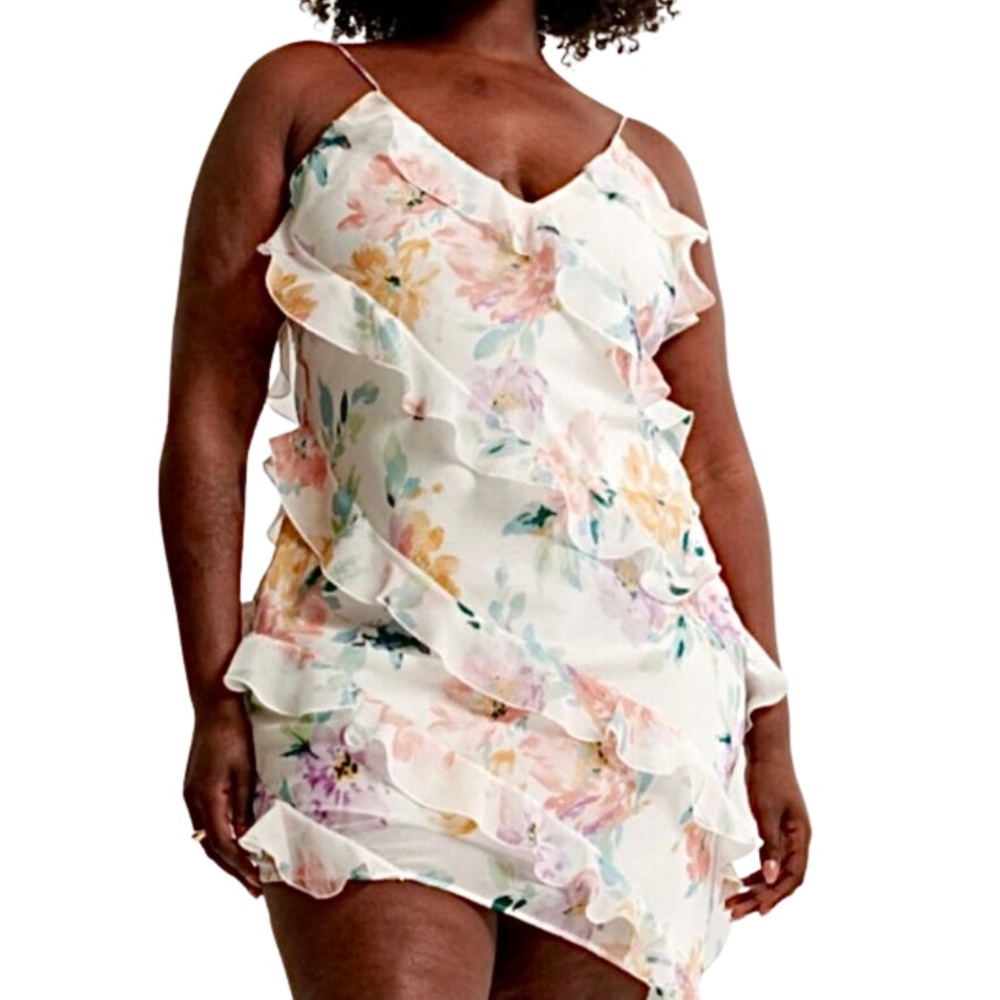 NWT Abercrombie & Fitch Floral Ruffle Dress